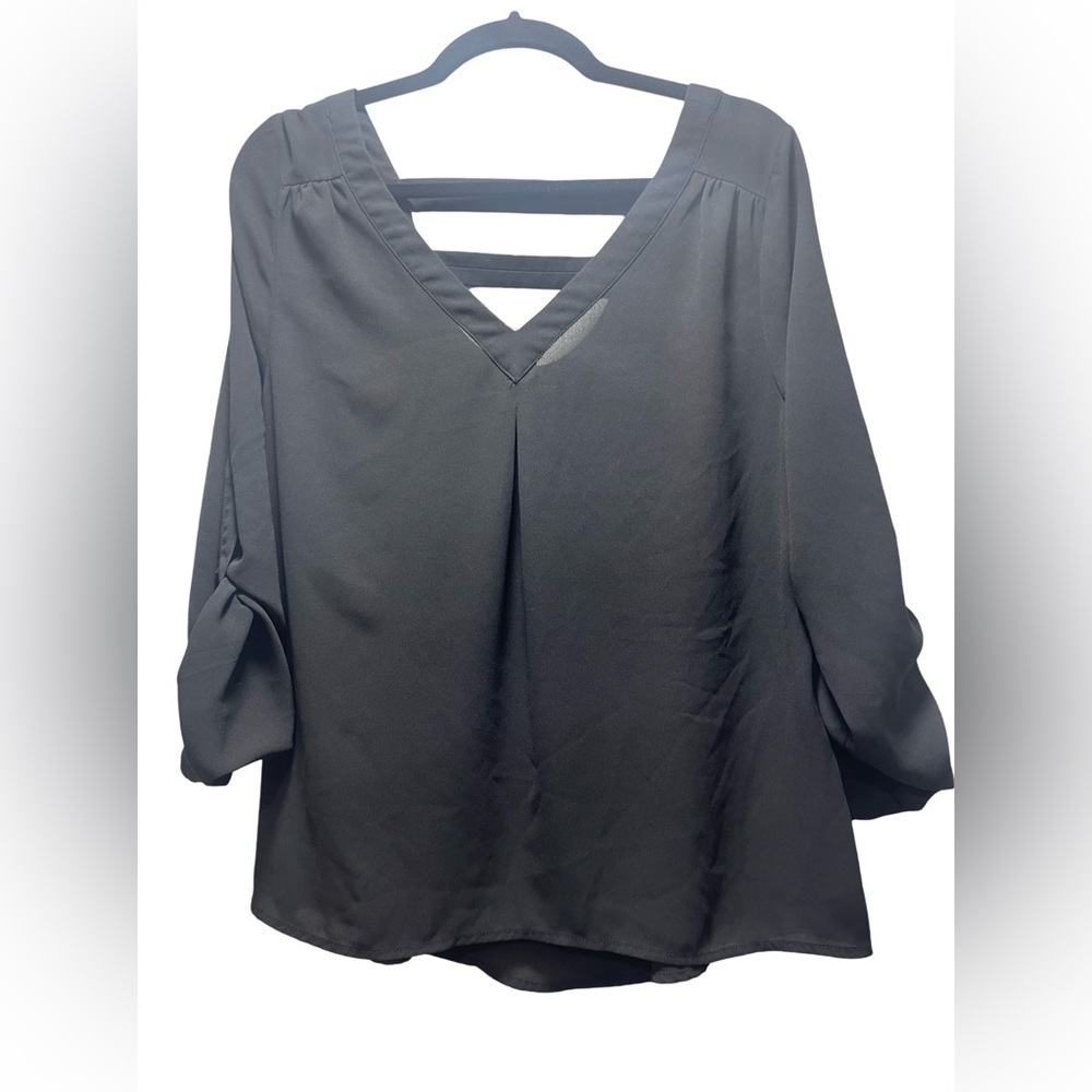 41 Hawthorn black polyester top size Medium washed but not worn